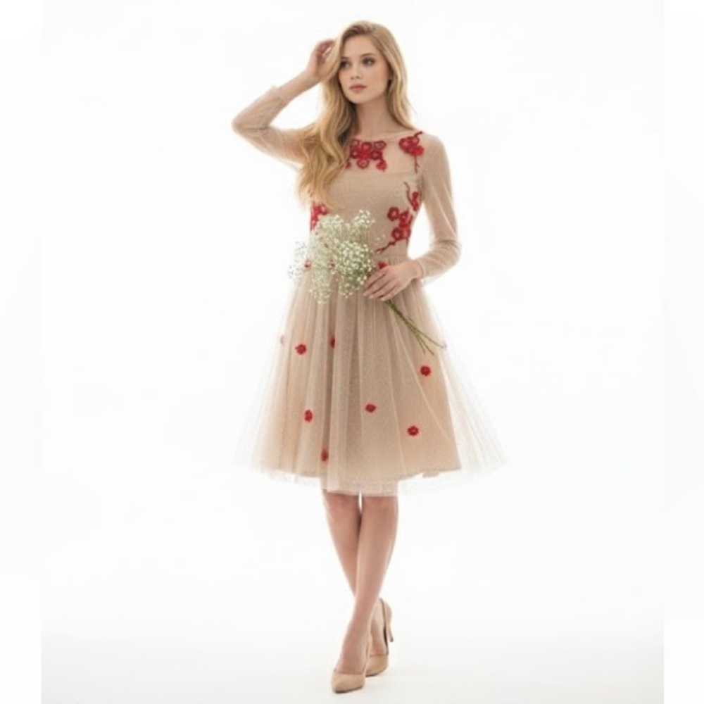 Alice By Temperley Floral Embroidered Fairy Ethereal Whimsy Dress Size 6